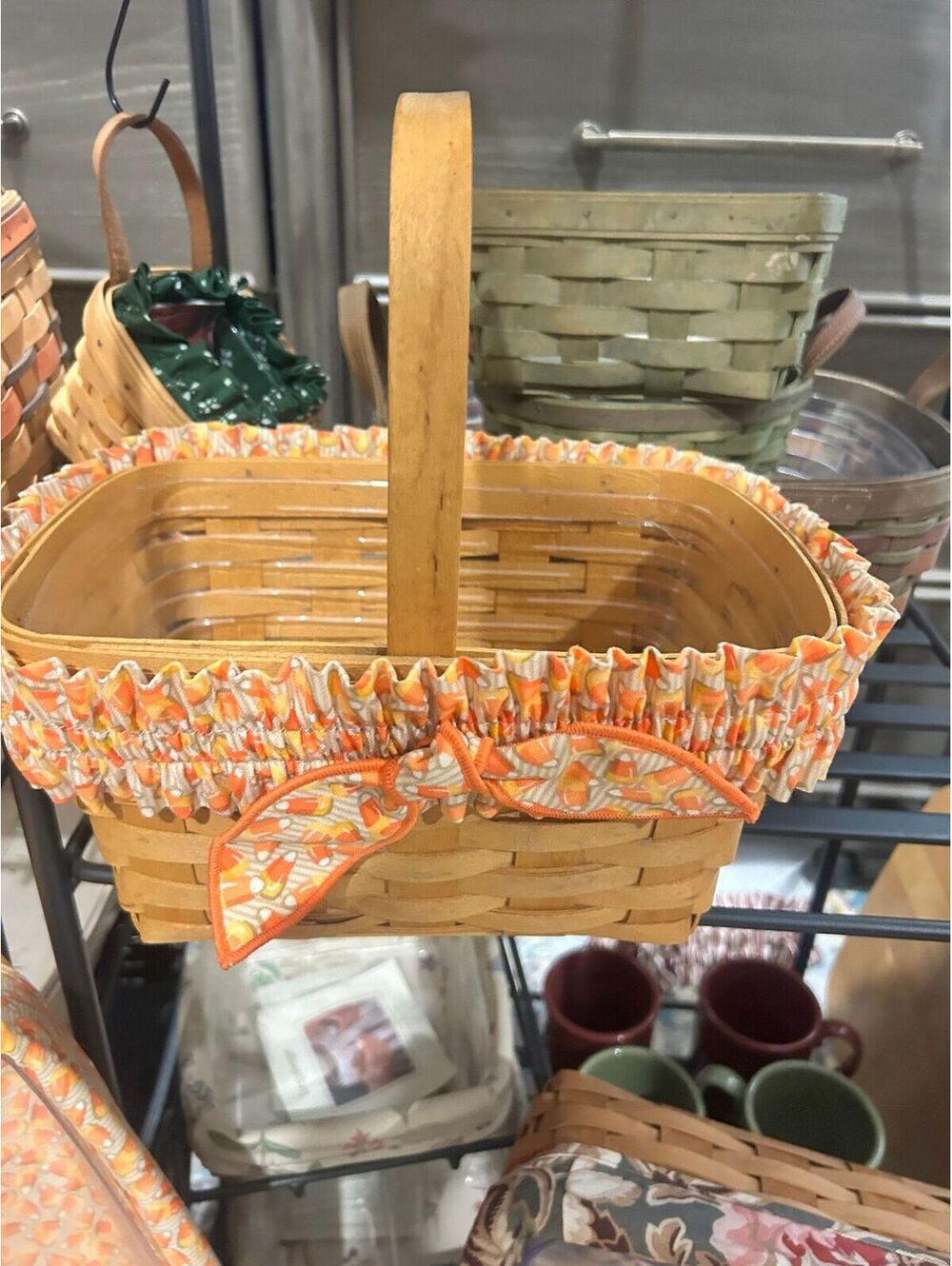 Longaberger spring candy corn basket set